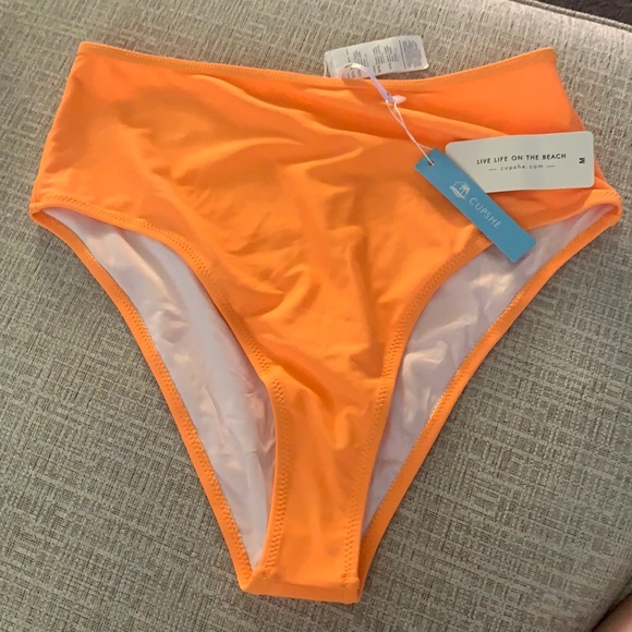 NWT Orange high waisted bikini bottoms - Picture 4 of 4